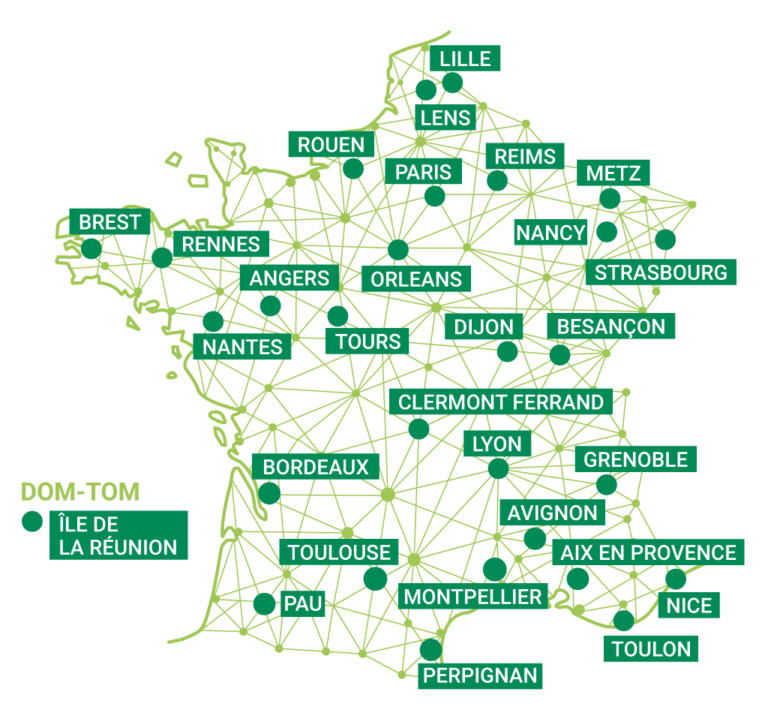 Carte Réseau National SUPVETO 2024